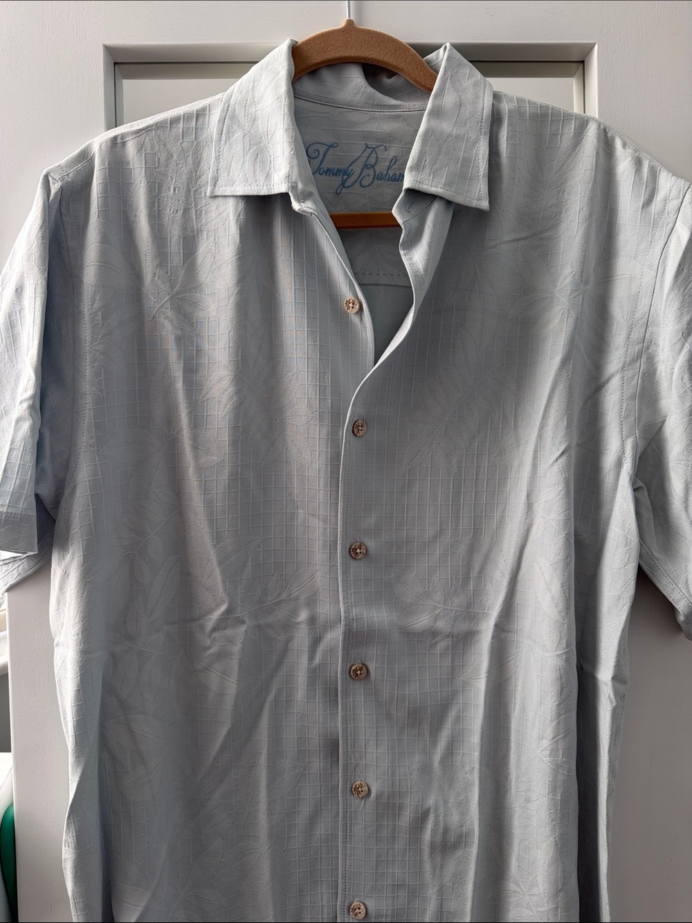Tommy Bahama Pale Blue Short-Sleeve Button-Down Shirt